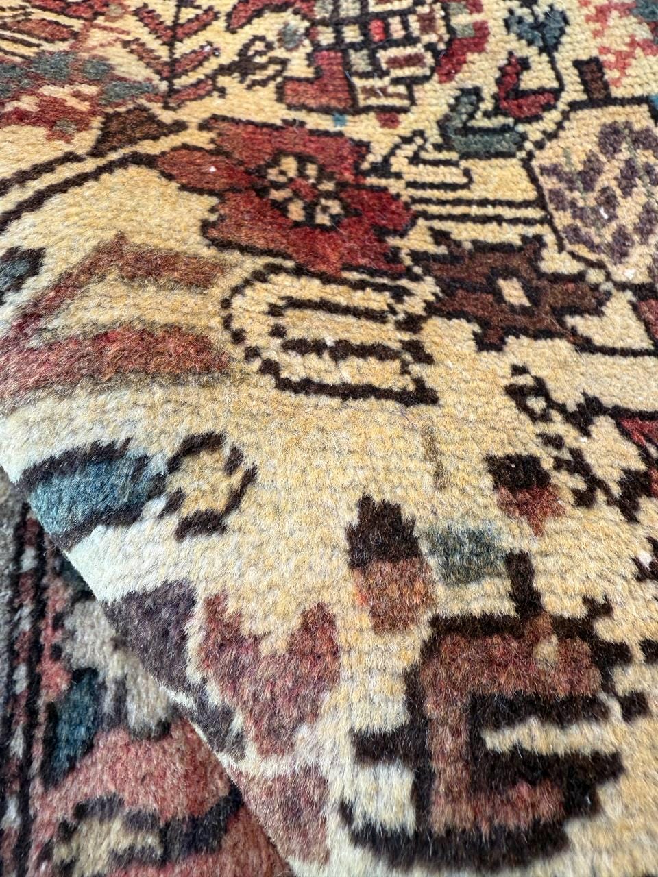 2.2x3.6 ft Vintage Tree of Life Rug: Hand-Knotted Wool Carpet