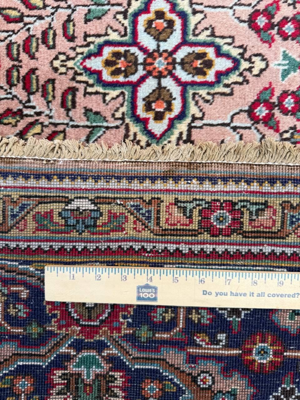 8.4x11.5 ft. Vintage 1940s Kashan Royal Design Rug: Hand Knotted Wool Oriental Bohemian Large Carpet