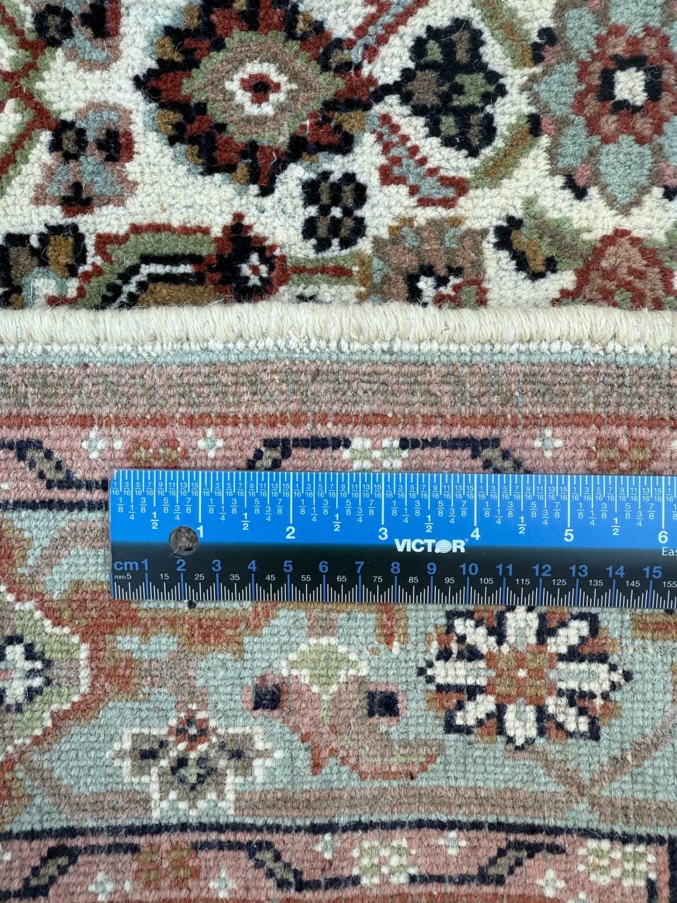 6x4 ft Vintage Bijour 1980s Tribal Wool Rug: Hand Knotted Oriental Geometric Area Carpet