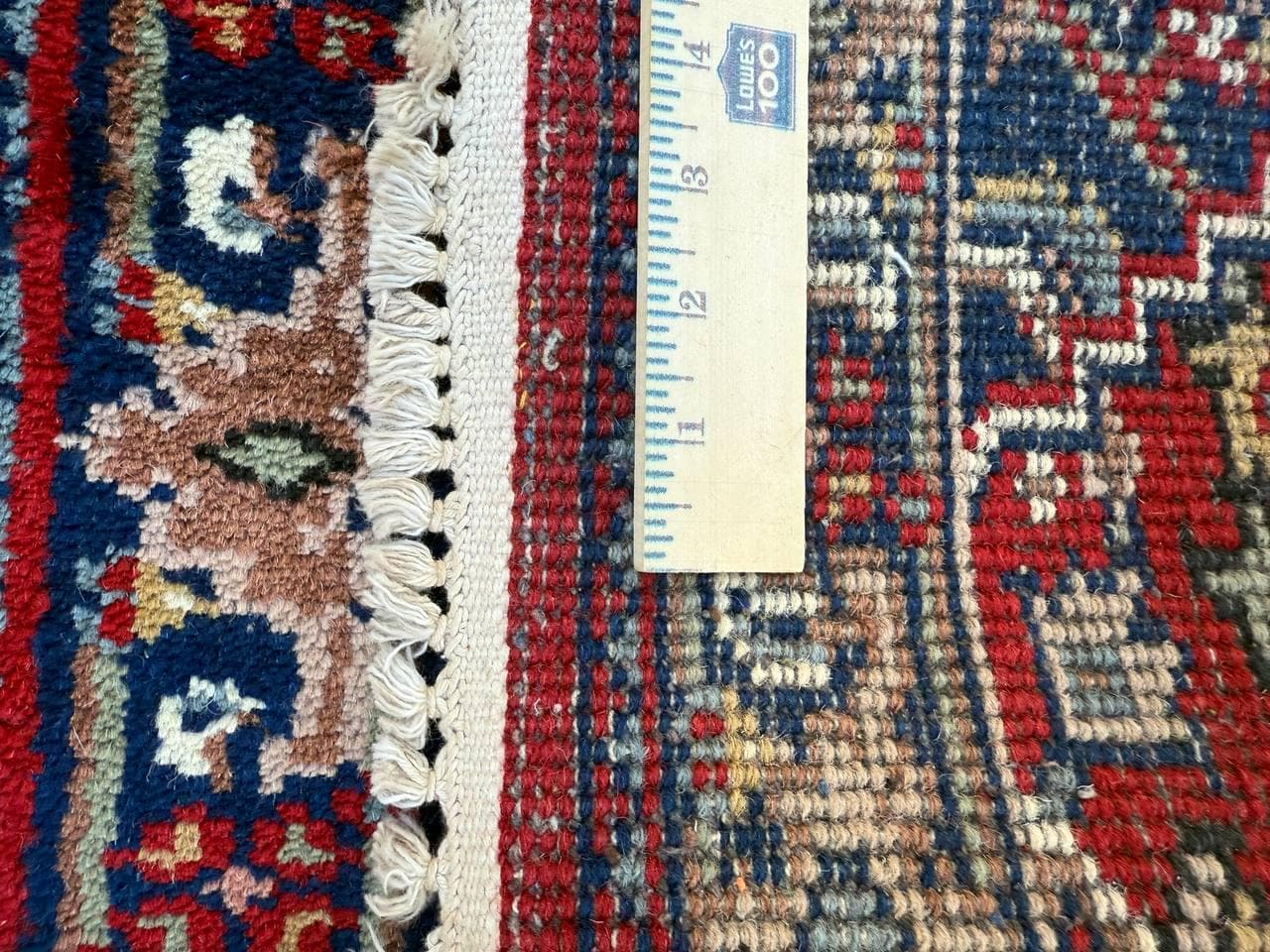 4.9x2.7 ft Vintage Hand Knotted Wool Rug: Bijour Tribal Design