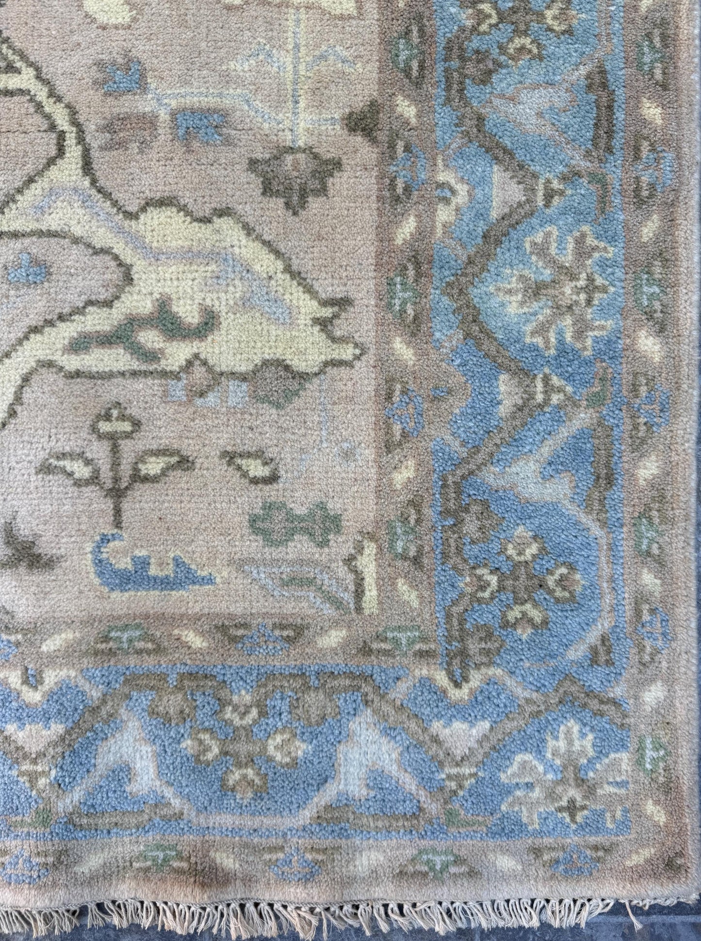 4x6 ft Anatolian Hand-Knotted Oushak Rug: Bohemian Wool Carpet