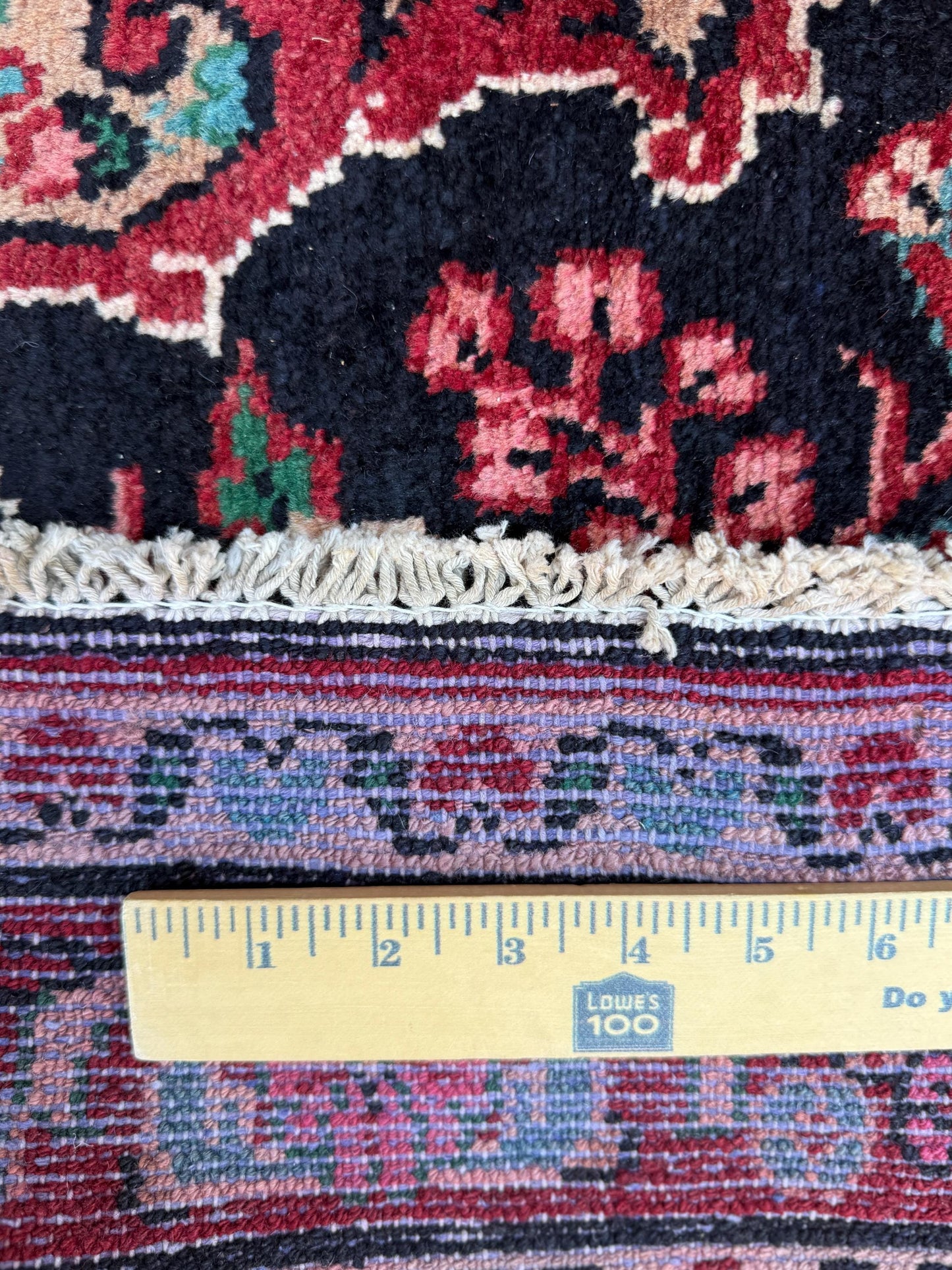 3.6x11 ft Vintage 1930s Runner Rug: Hand Knotted Wool Anatolian Tribal Carpet