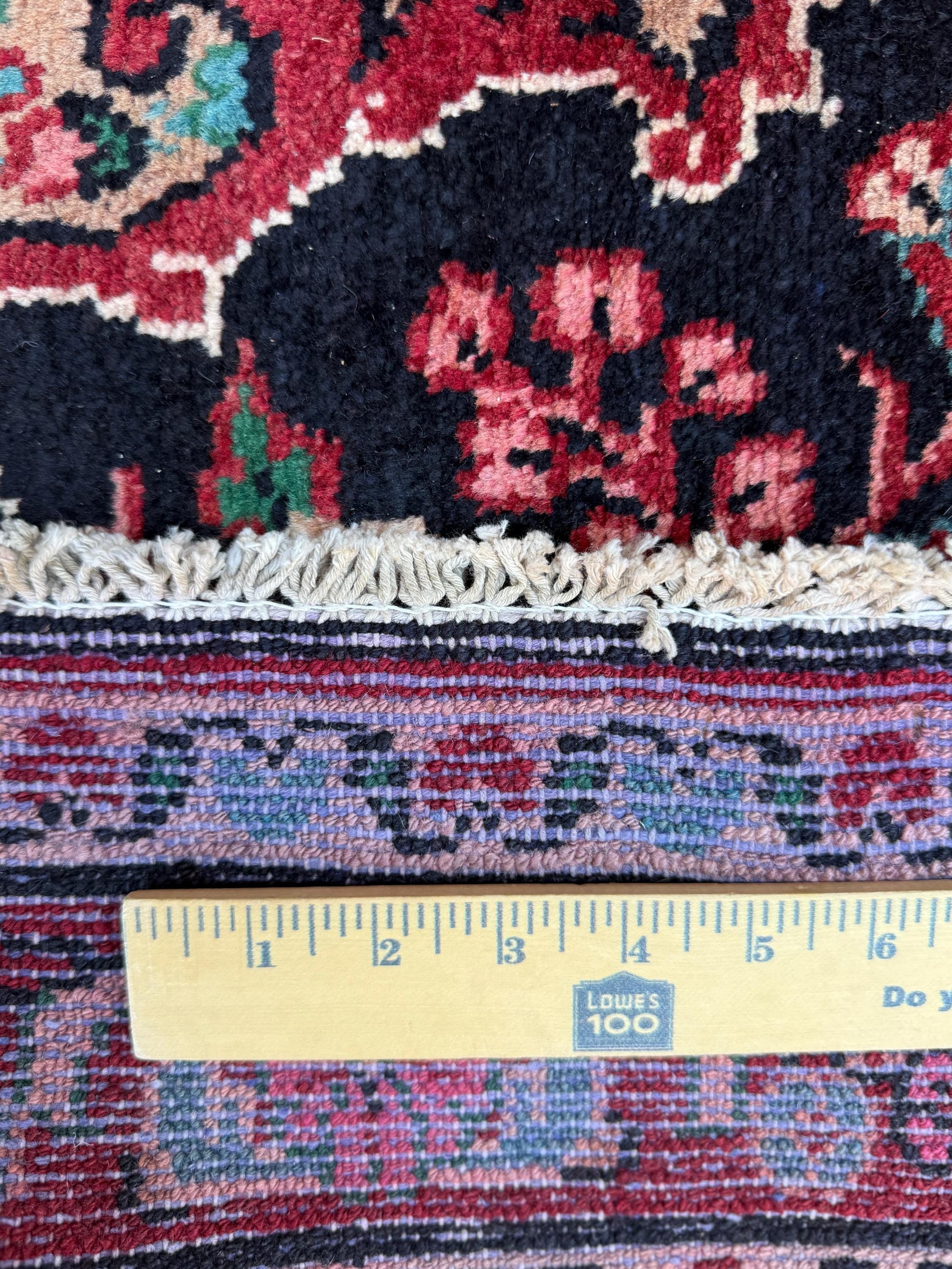 3.6x11 ft Vintage 1930s Runner Rug: Hand Knotted Wool Anatolian Tribal Carpet
