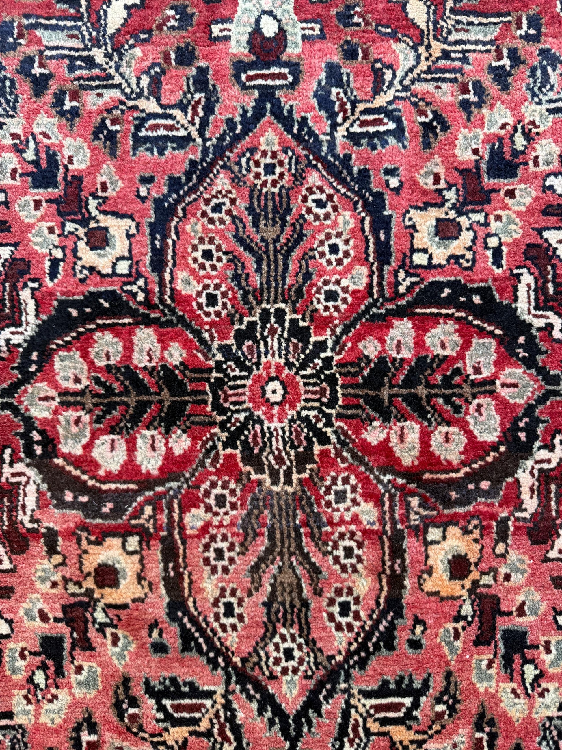 3.5x9.1 ft Vintage 1930s Rug: Authentic Anatolian Tribal Runner, Hand Knotted Wool Geometric Village Carpet