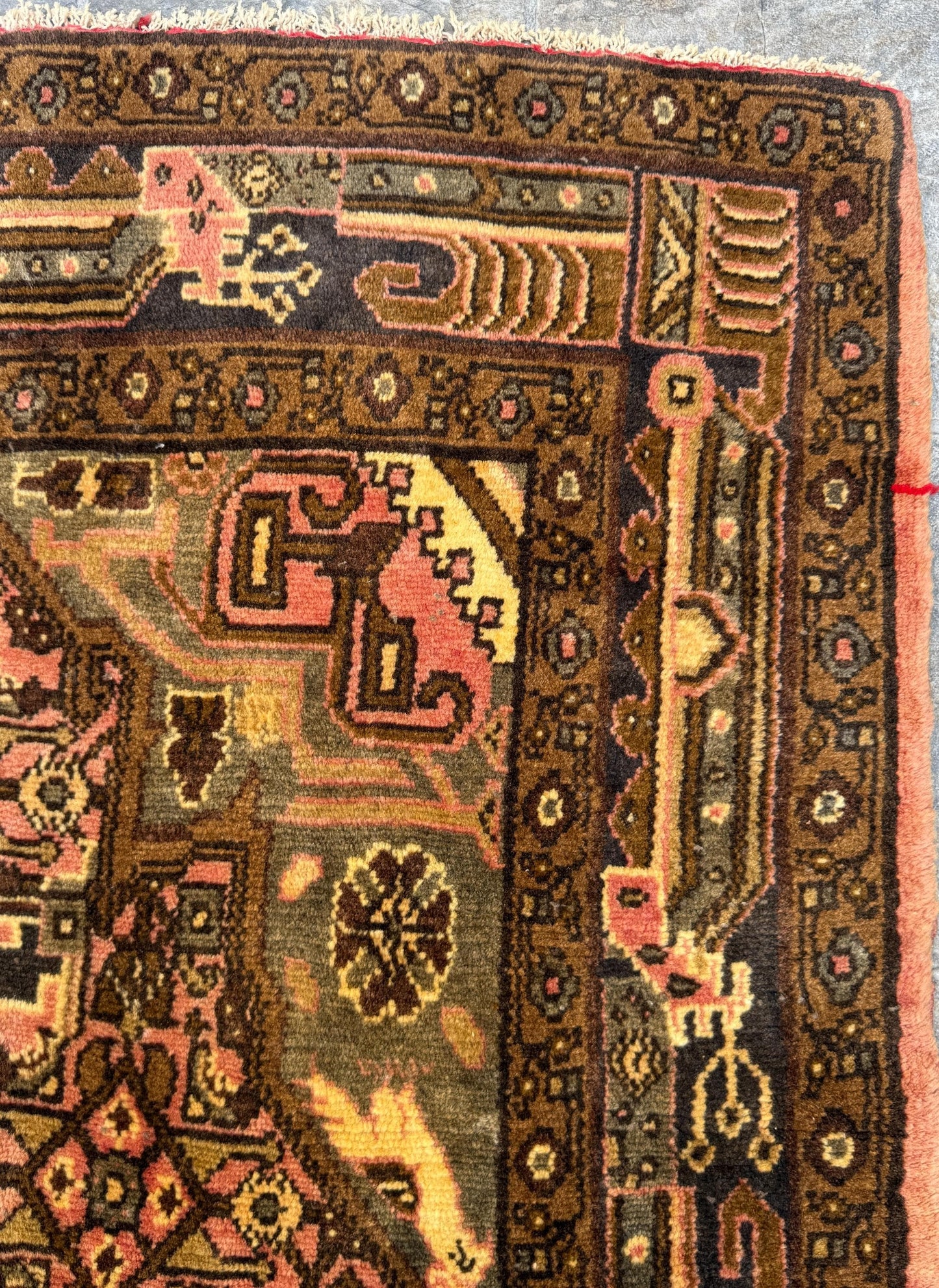 3x5 ft Farmhouse Rug, 1920s Vintage Geometric Wool Carpet, Anatolian Oriental Village Area Rug