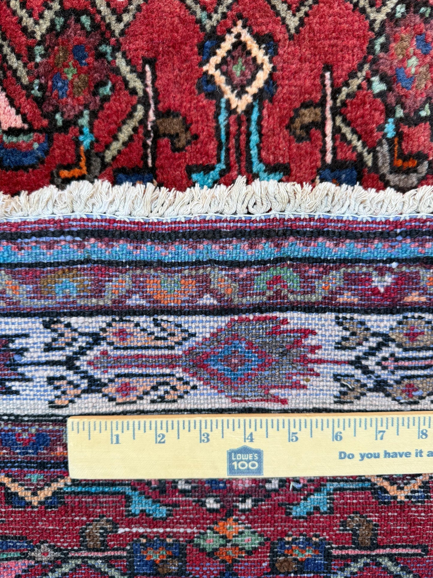 4x11 ft. Vintage 1940s Runner Rug: Hand Knotted Wool Anatolian Village Geometric Carpet