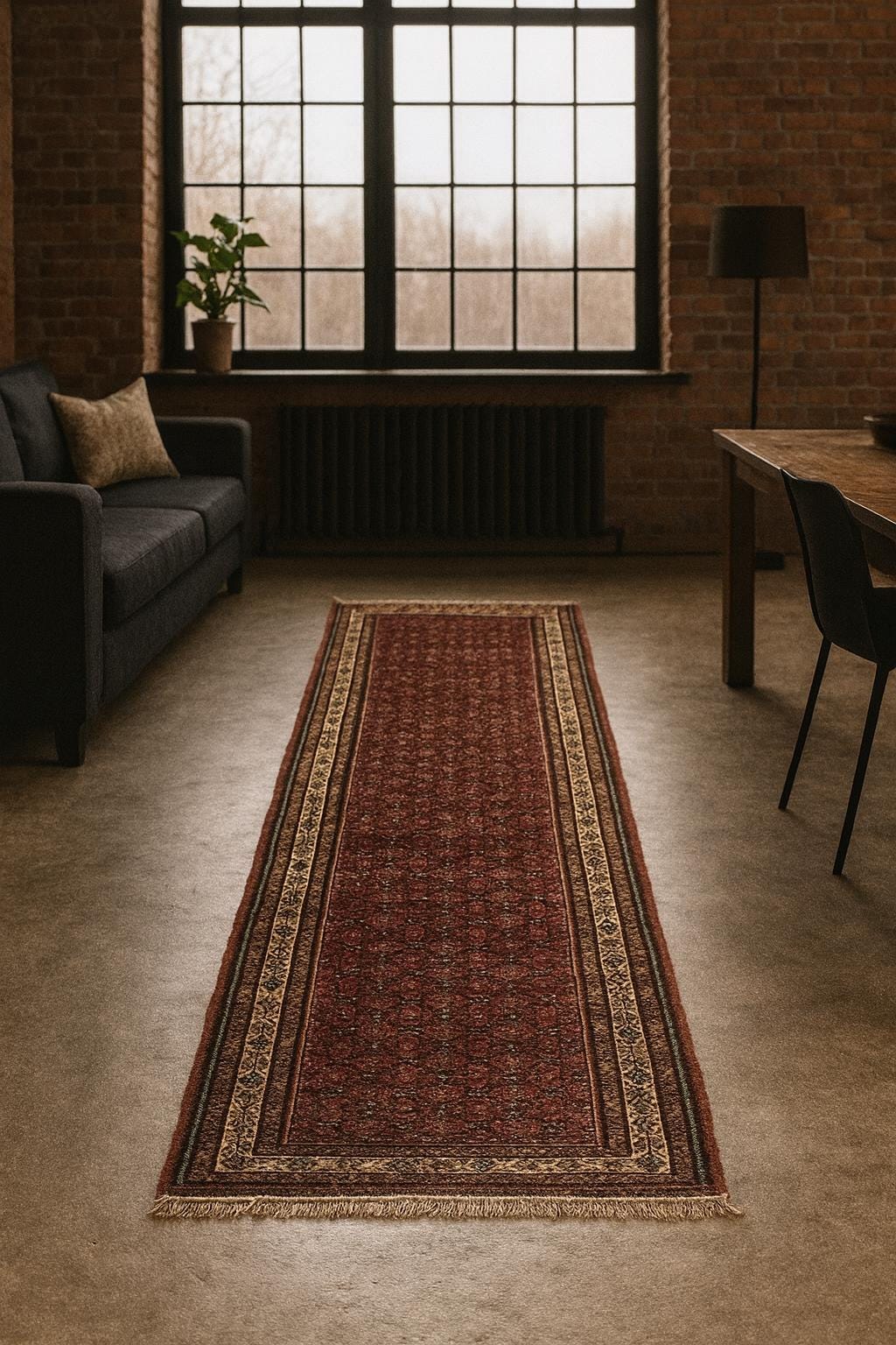 4x11 ft. Vintage 1940s Runner Rug: Hand Knotted Wool Anatolian Village Geometric Carpet