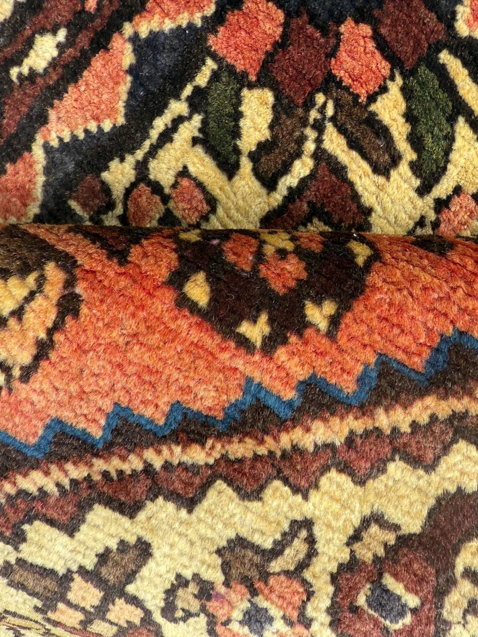 3x4 ft Adana Tribal Rug, 1930s Vintage Geometric Wool Carpet, Hand Knotted Oriental Area Rug