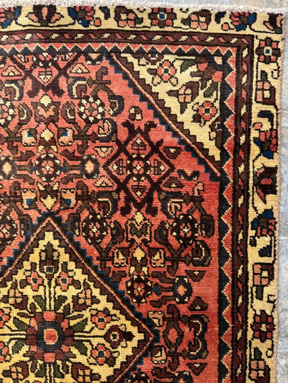 3x4 ft Adana Tribal Rug, 1930s Vintage Geometric Wool Carpet, Hand Knotted Oriental Area Rug