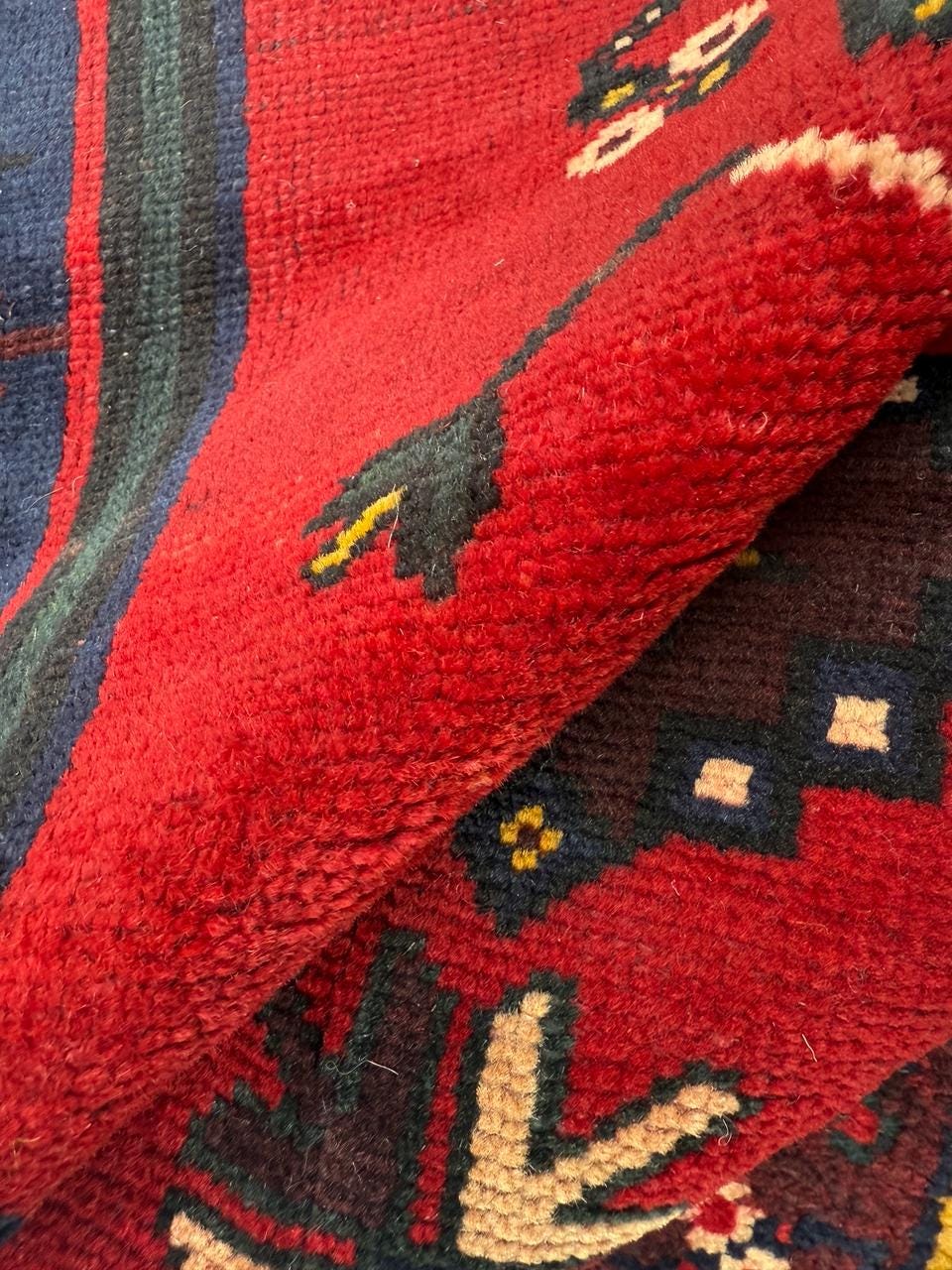 5x3 ft Vintage Caucasus Wool on Wool Rug, 1960s Hand Knotted Oriental Carpet, Small Area Tribal Geometric Village Accent