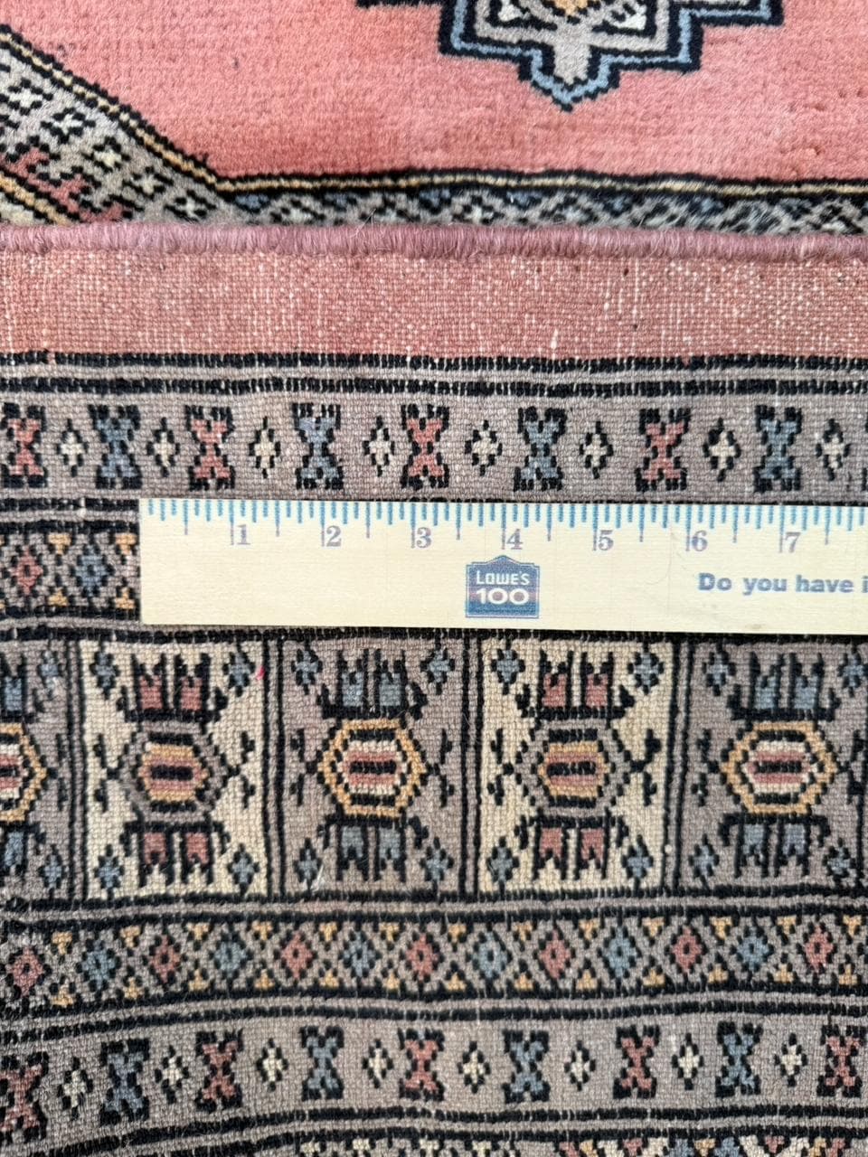 8x6 ft Pakistani Bokhara Jhaldar Rug, 1990s Vintage Hand Knotted Wool Oriental Carpet, Geometric Tribal Area Rug