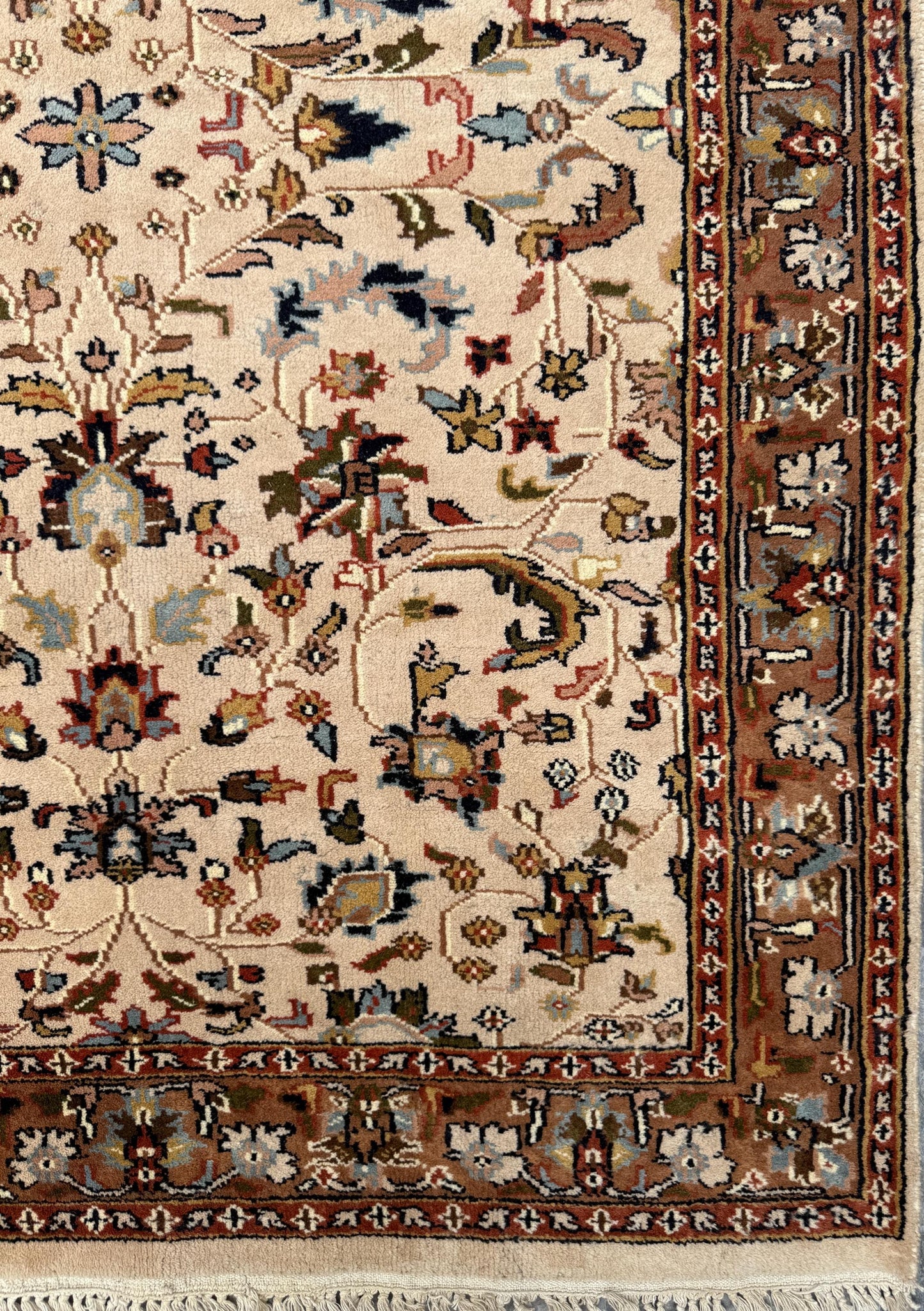 6x4 ft Vintage 1980s Hand Knotted Tabriz Wool Rug: Traditional Oriental Carpet