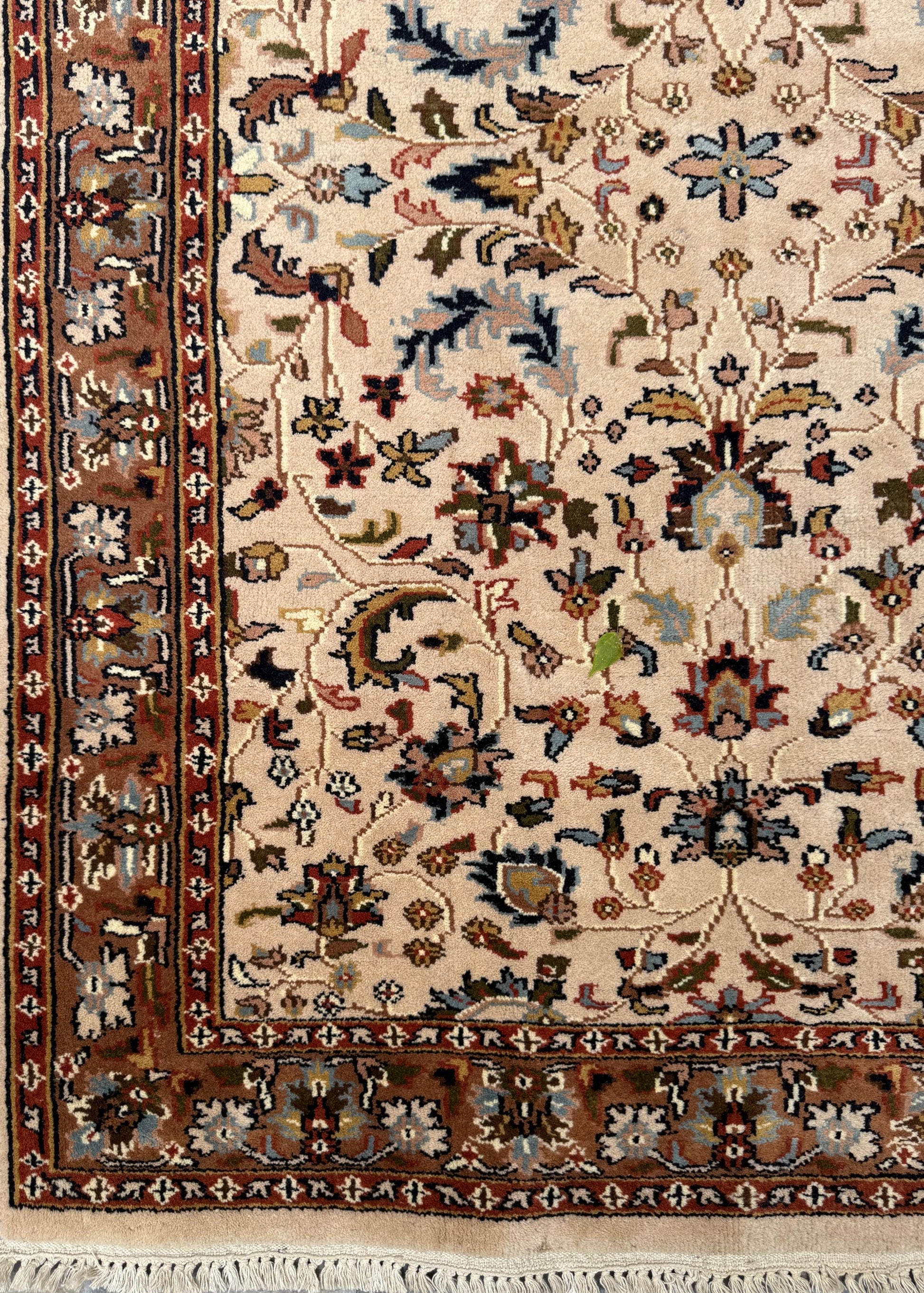 6x4 ft Vintage 1980s Hand Knotted Tabriz Wool Rug: Traditional Oriental Carpet