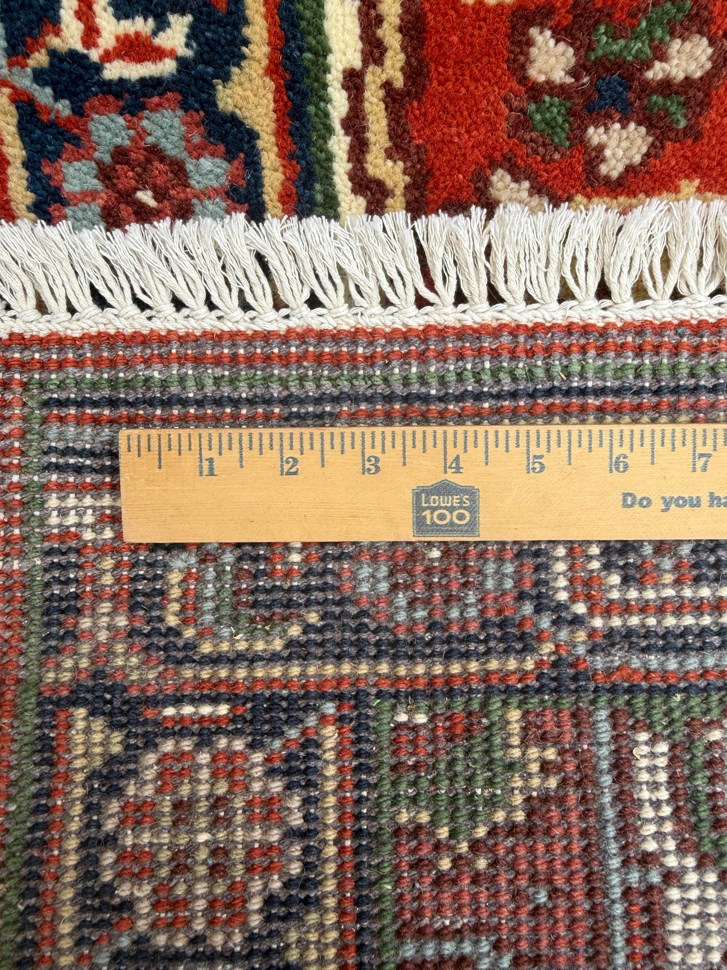 2x4 ft Hand-Knotted Wool Serapi Heriz Rug: Turkish Accent Carpet