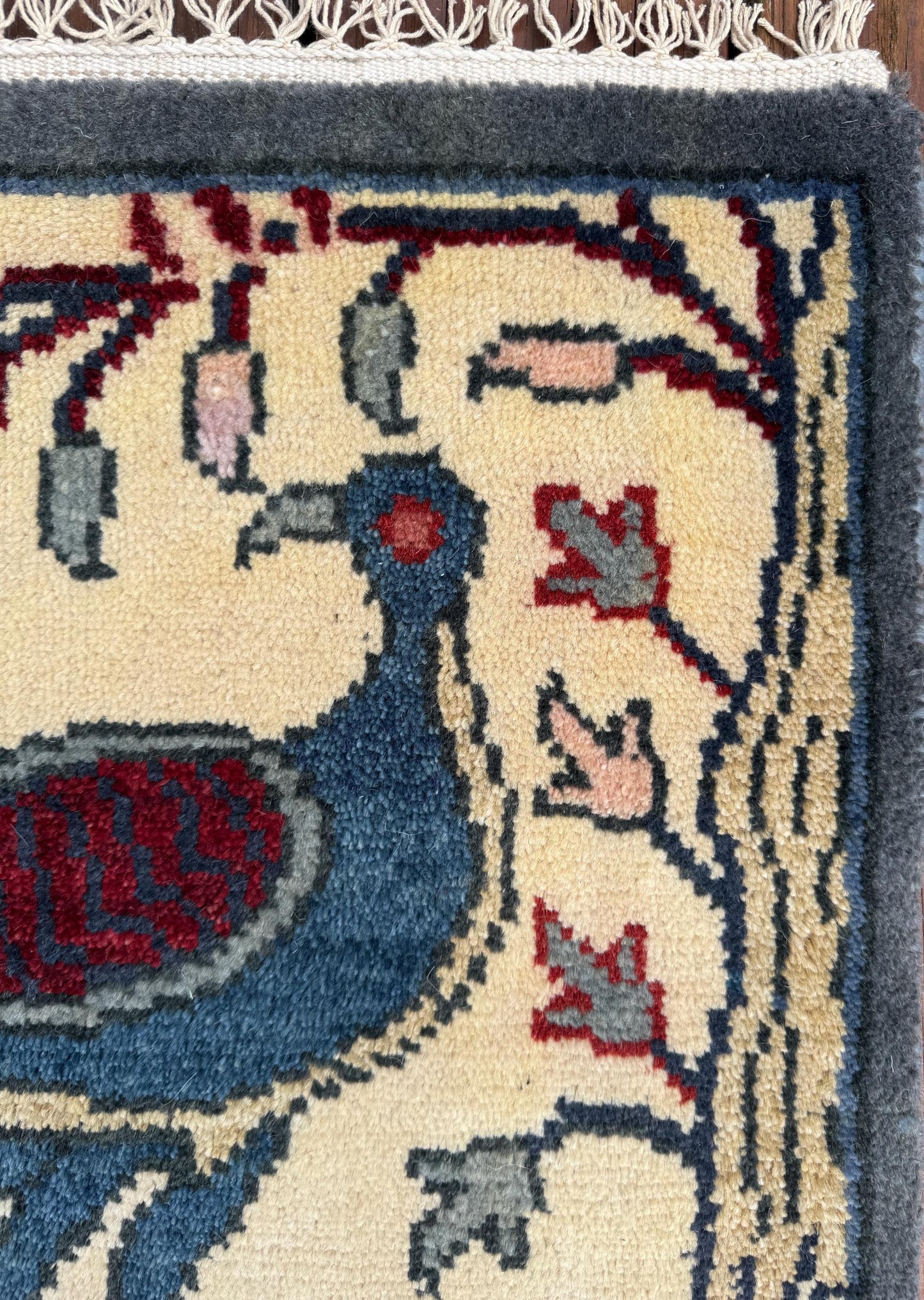 2x3 ft. Tree of Life Wool Rug: Handmade Turkish Oushak Carpet