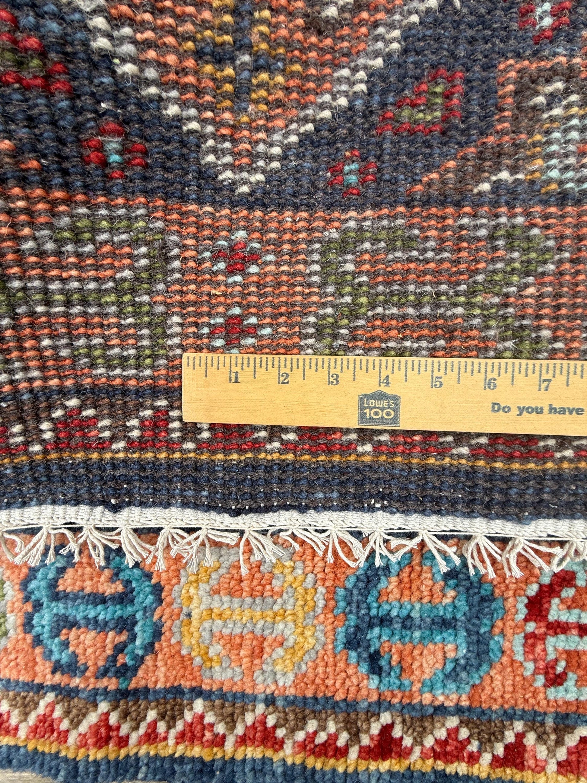 4x6.5 ft Oushak Bohemian Hand Knotted Rug: Modern Multicolored Area Vintage-Style Decor Carpet