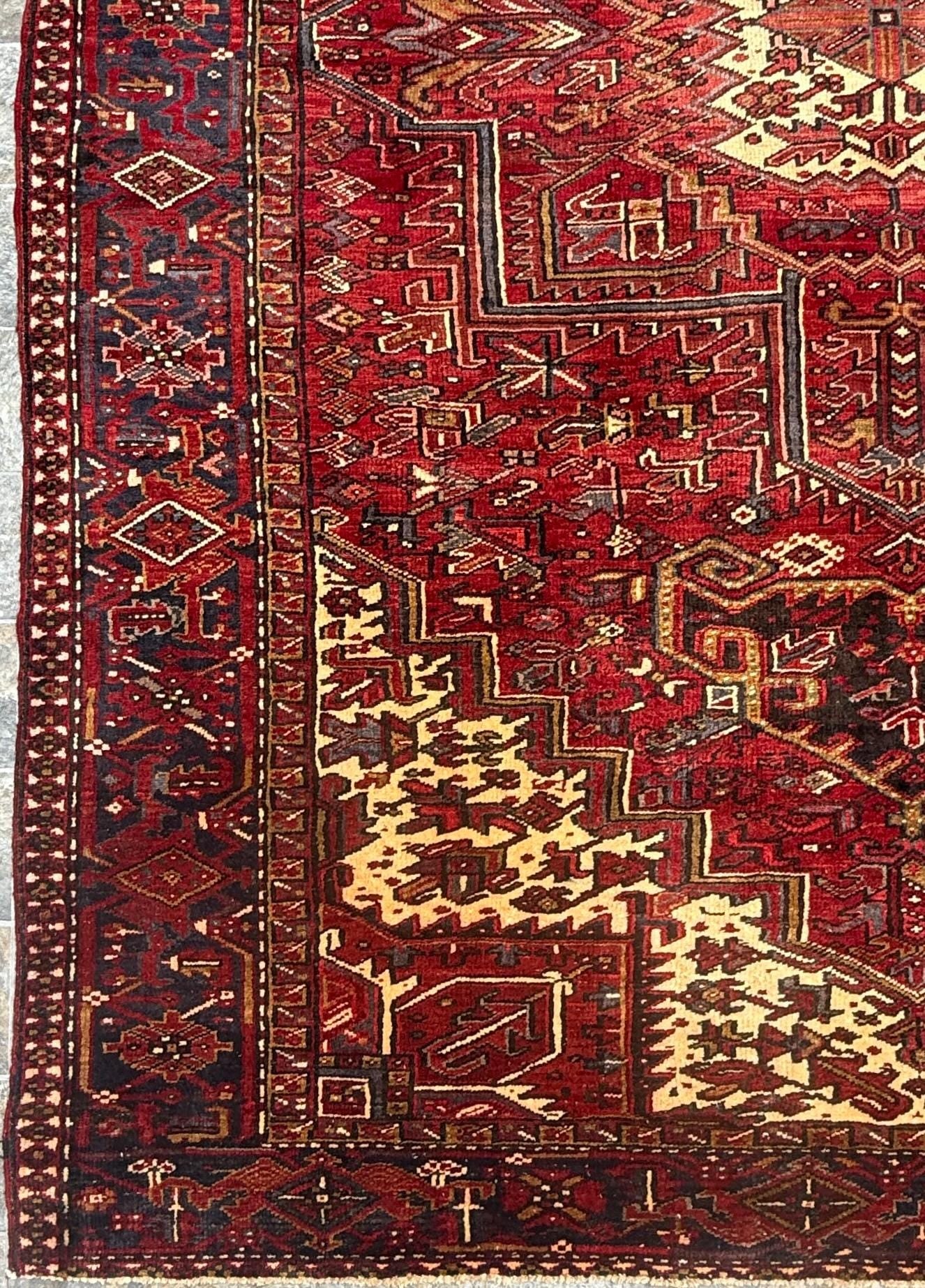9x12.5 ft Tribal Anatolian Geometric 1930s Vintage Rug: Hand Knotted Wool Carpet, Oriental Large Area Rug