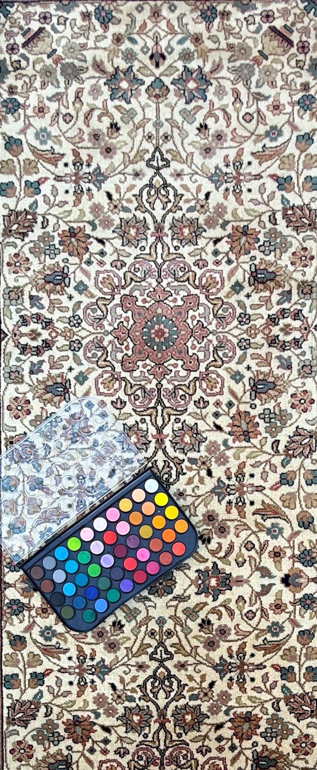 13x3 ft Vintage Qashoun 1970s Hand Knotted Wool Runner Rug