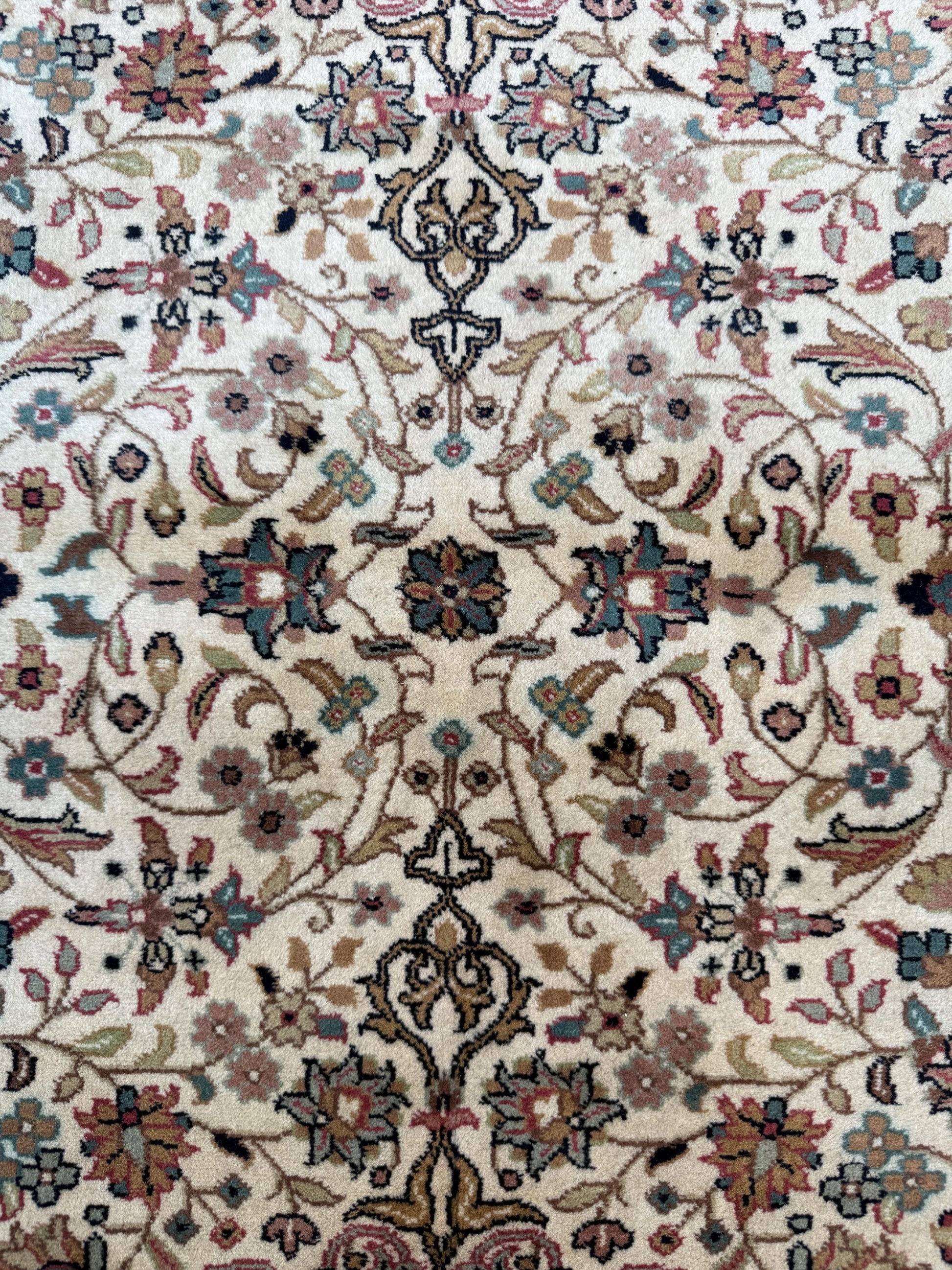 13x3 ft Vintage Qashoun 1970s Hand Knotted Wool Runner Rug