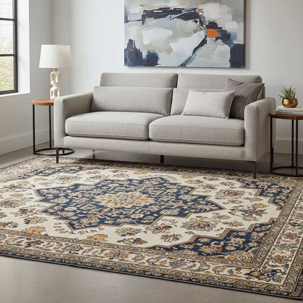 10x13.5 ft Signed Vintage 1970s Rug: Hand Knotted Wool Carpet, Bohemian Village Traditional Oriental Large Area Rug