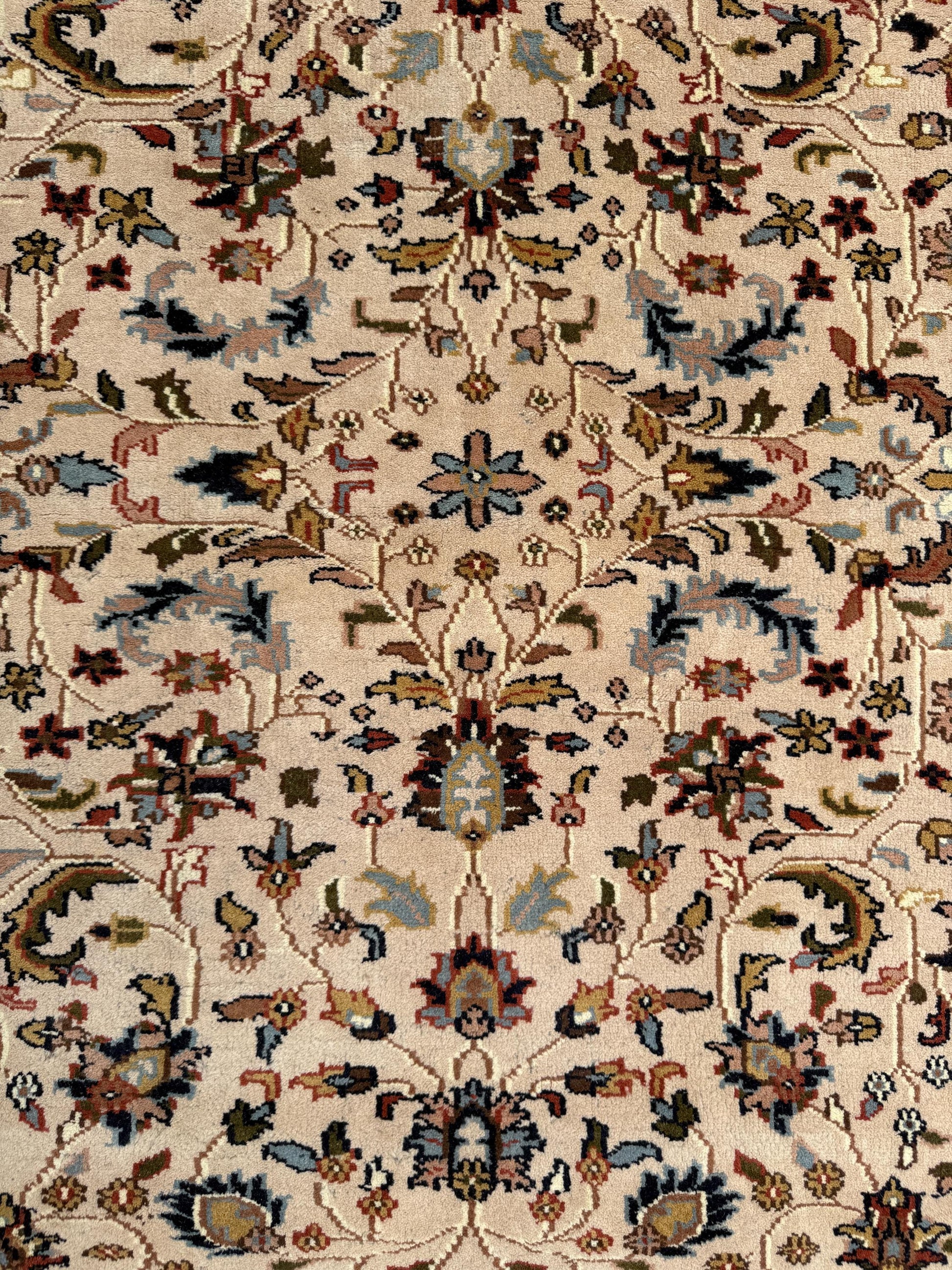 6x4 ft Vintage 1980s Hand Knotted Tabriz Wool Rug: Traditional Oriental Carpet