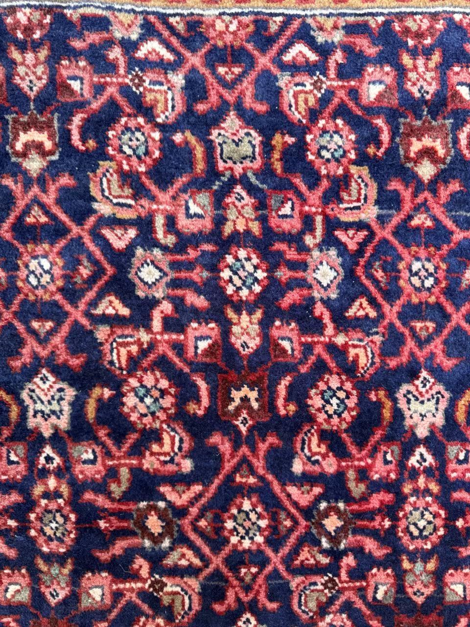 3.10x11 ft Anatolian Vintagev1930s Geometric Runner: Hand Knotted Wool Oriental Village Rug