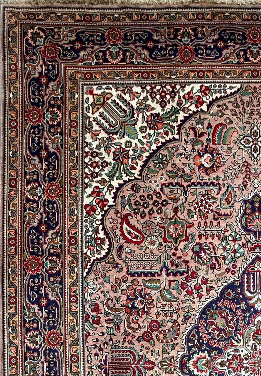 8.4x11.5 ft. Vintage 1940s Kashan Royal Design Rug: Hand Knotted Wool Oriental Bohemian Large Carpet