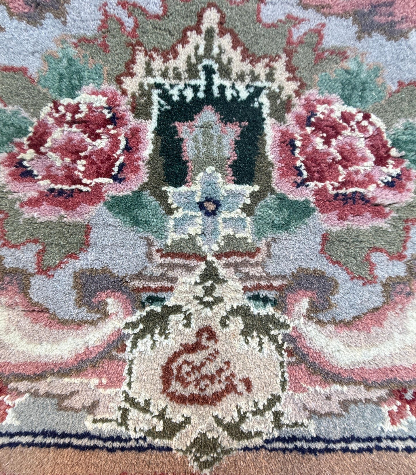 8x8 ft Signed 1970s Hand-Knotted Tabriz Rug: Silk & Wool Vegetable Dye Carpet