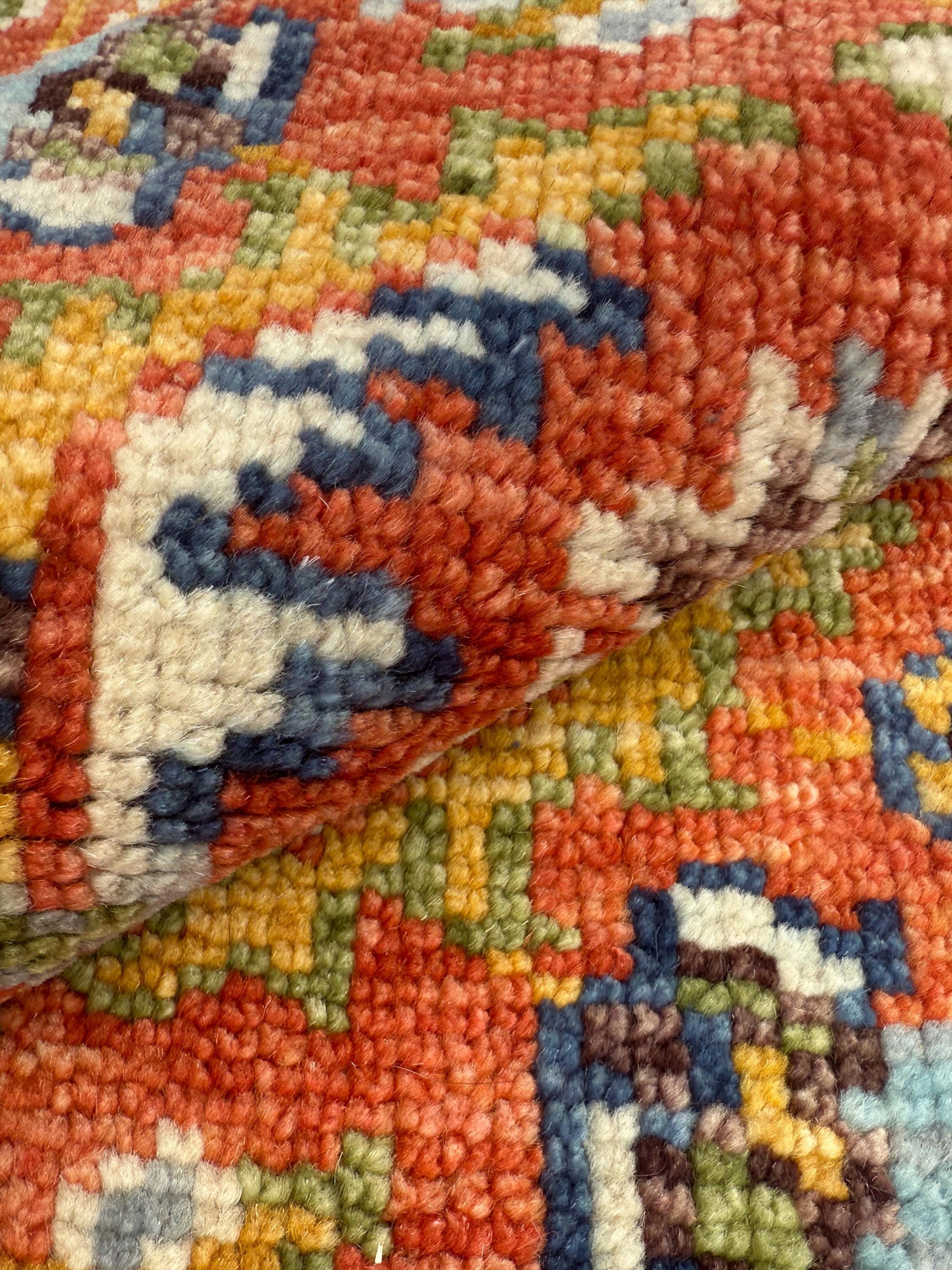 3x5 ft. Bohemian Turkish Oushak Rug, Hand Knotted Contemporary Carpet