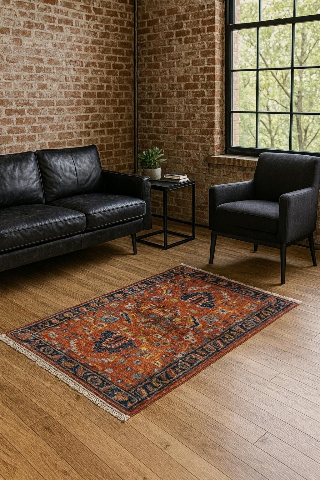 3x5 ft. Bohemian Turkish Oushak Rug, Hand Knotted Contemporary Carpet