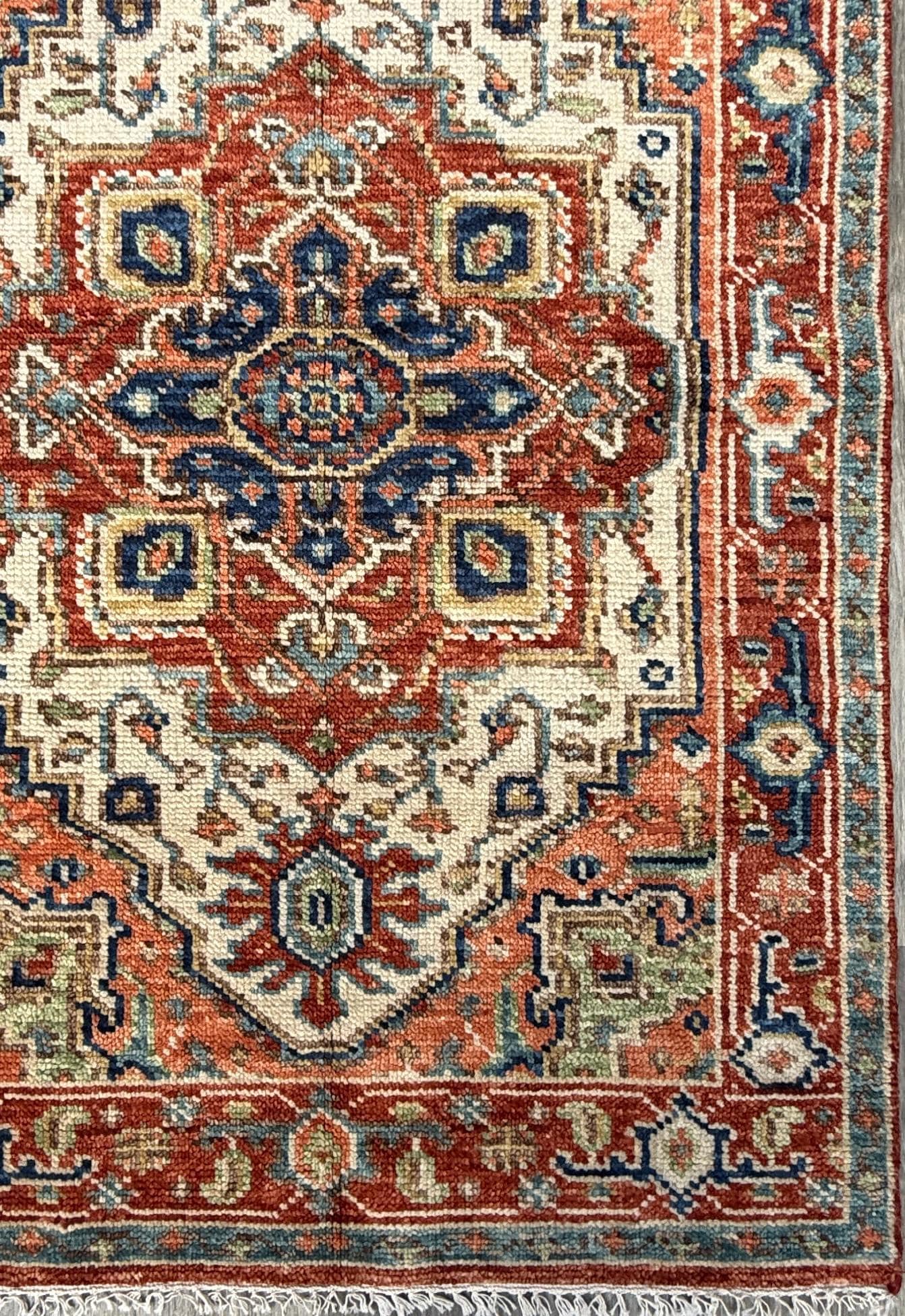 4x6 ft Oushak Bohemian Turkish Rug: Hand Knotted Contemporary Wool Area Rug