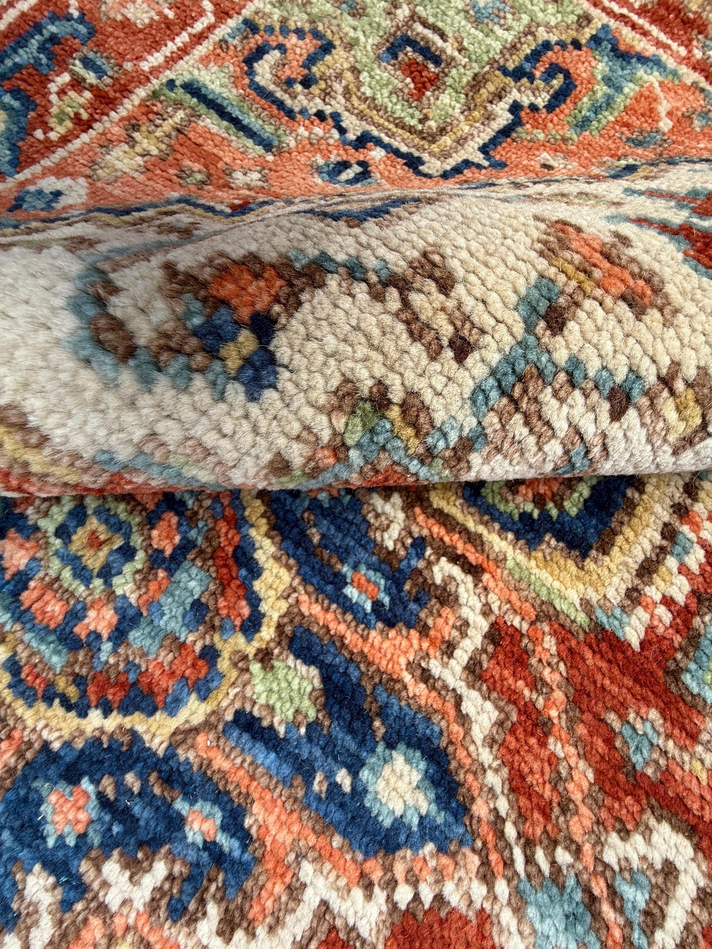4x6 ft Oushak Bohemian Turkish Rug: Hand Knotted Contemporary Wool Area Rug