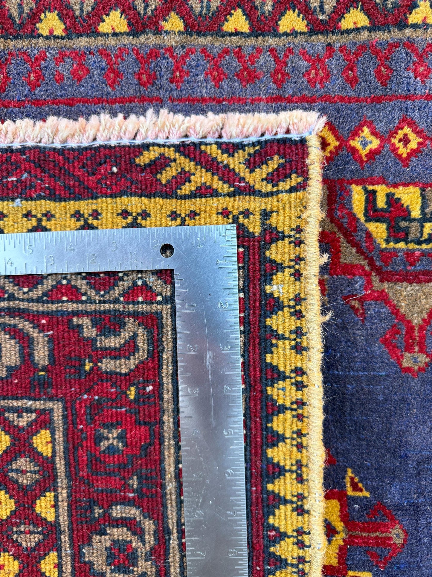 5.3 x 3.4 ft Vintage Turkmen Dowlatabad Wool Rug Hand Knotted Afghan
