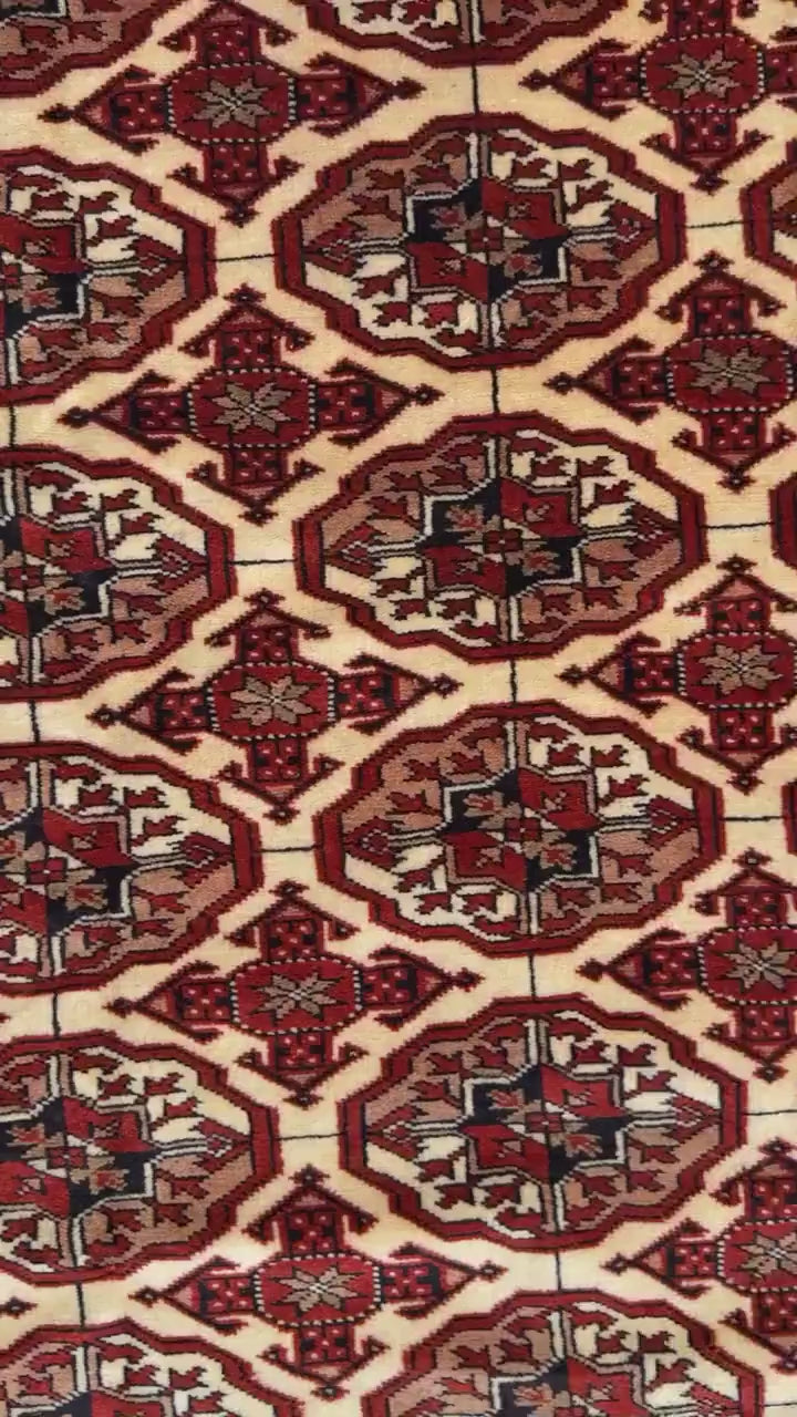 5x3 ft Hand-Knotted Vintage Sara Wool Rug, Tribal Design