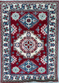 2.3x3.2 ft Vintage 1970s Oushak Anatolian Rug: Kazak Geometric Wool Village Carpet Small Oriental Area Rug
