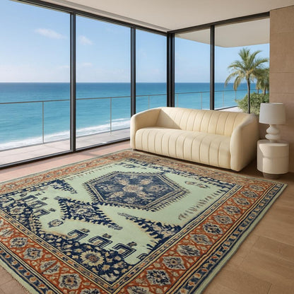turkish heriz rug, 9x12 area rug, hand knotted rug, bohemian rug, large wool rug, persian style carpet, modern heriz rug, oriental rug, handmade turkish rug, living room rug, transitional rug, authentic wool rug, vintage style rug, artisan rug, colorful area rug, tribal rug, heriz design rug, turkish carpet, boho decor, rug for bedroom, heirloom rug, geometric rug, traditional wool rug, oversized rug, durable area rug, ethnic home decor, handmade floor rug, turkish wool carpet