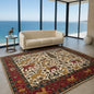 8x10 ft Handmade Oushak Wool Rug: Multicolored Tree of Life Design