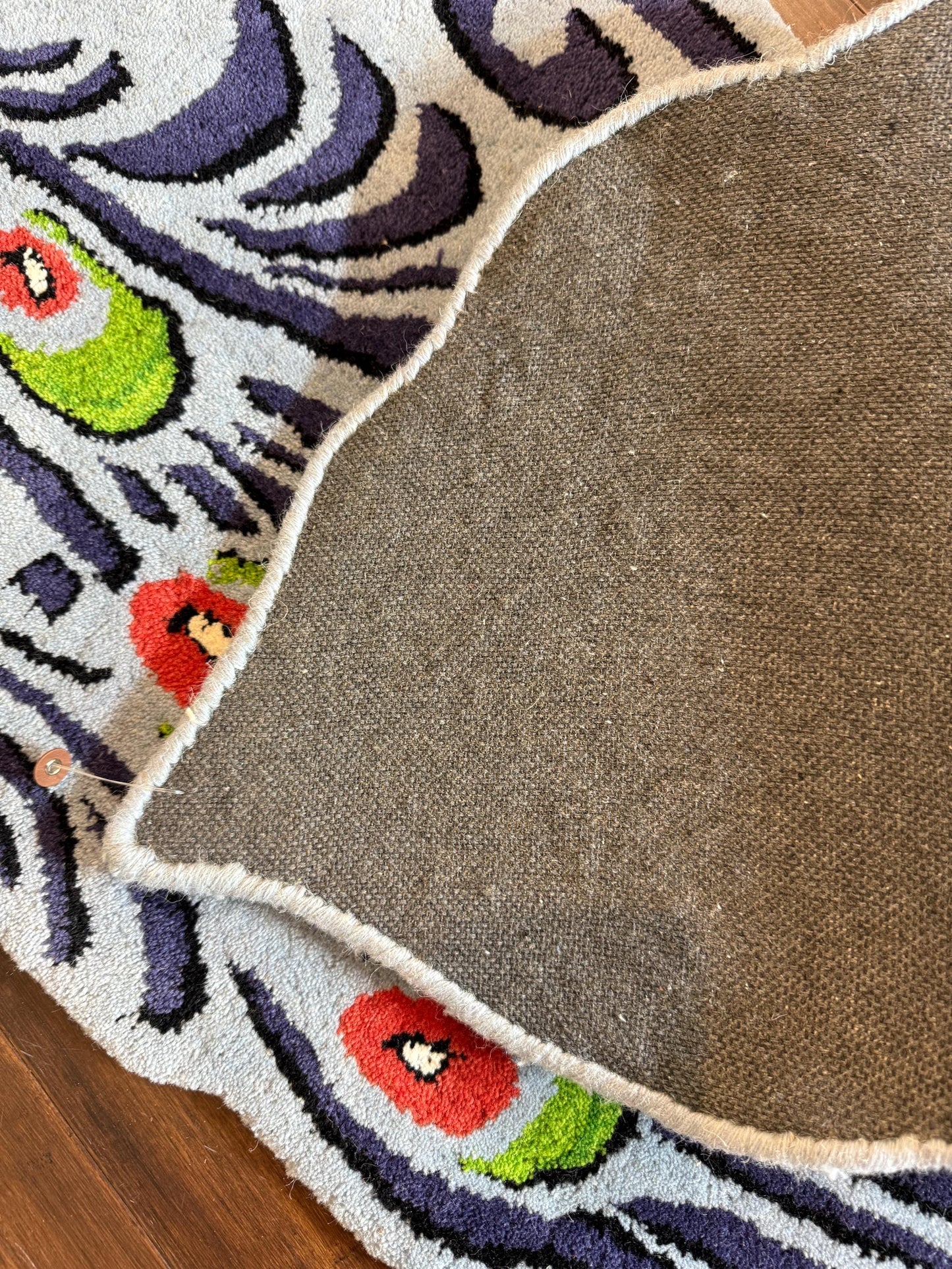 modern turkish rug, handmade peacock rug, fine tufted wool rug, boho kids room rug, animal shaped area rug, 3x5 wool rug, nursery decor rug, playful kids carpet, eco friendly wool rug, unique animal rug, toddler playroom rug, colorful peacock carpet, bohemian home decor, soft wool carpet, turkish handmade rug