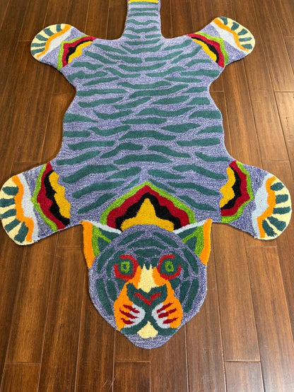 tiger rug  
animal shaped rug  
handmade turkish rug  
3x5 wool rug  
boho kids rug  
nursery animal decor  
jungle theme rug  
tiger shaped carpet  
wool area rug  
safari nursery decor  
hand-tufted tiger rug  
soft wool rug for kids  
tiger wall hanging  
turkish kids rug  
aesthetic jungle rug