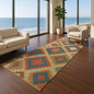 2x10 ft Handwoven Scandinavian Kilim Runner Rug: Wool Anatolian Flatweave