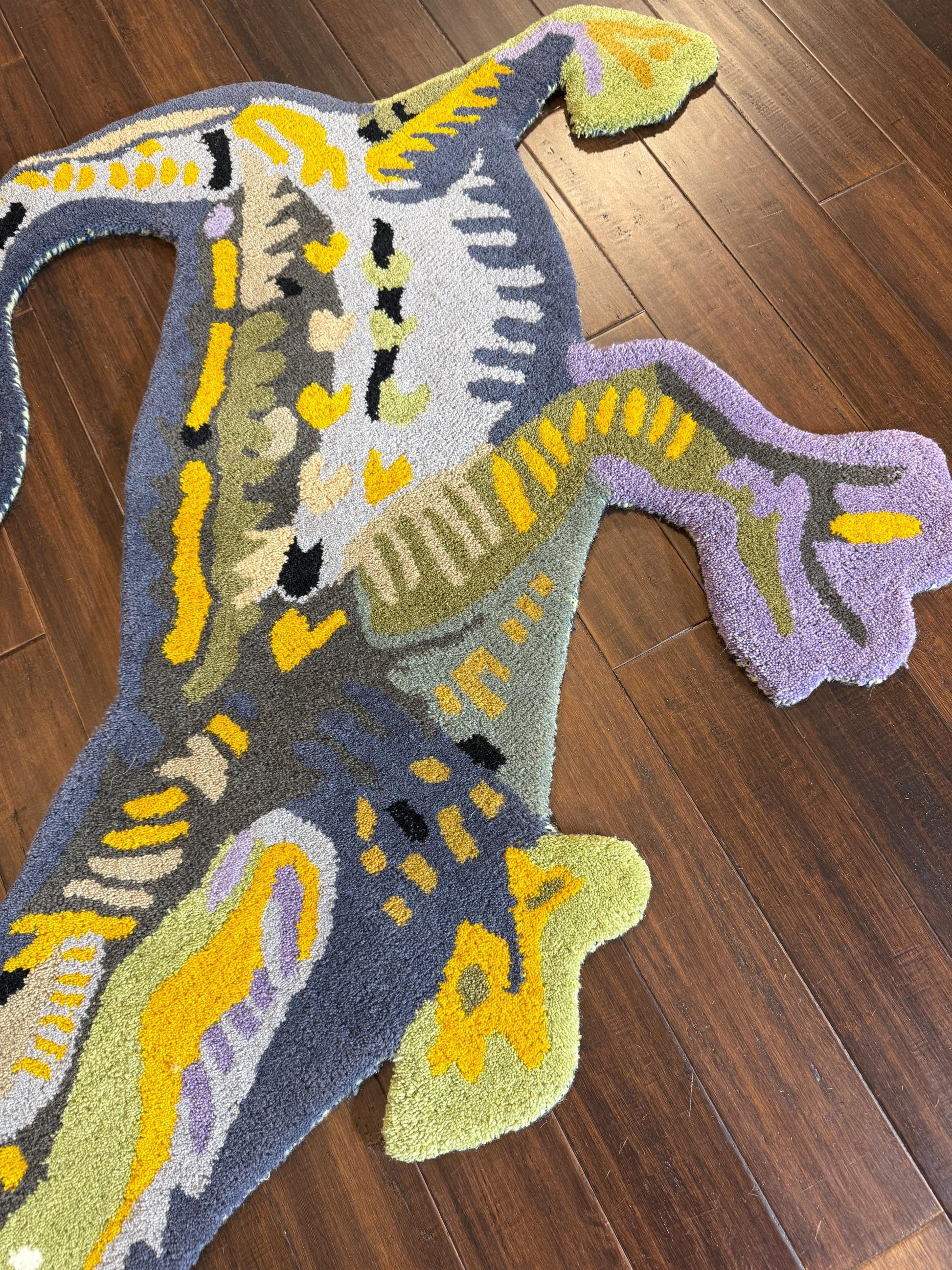 dinosaur kids rug, handmade kids rug, animal shaped rug, dinosaur nursery decor, boho wool rug, wool dinosaur rug, kids room decor, dinosaur area rug, turkish wool rug, children playroom rug, dinosaur shaped carpet, nursery wool rug, 3x5 kids room rug, montessori room decor, wool animal rug