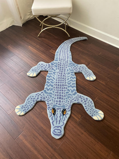 Handmade Wool Alligator Rug: Turkish Kids Room & Nursery Decor