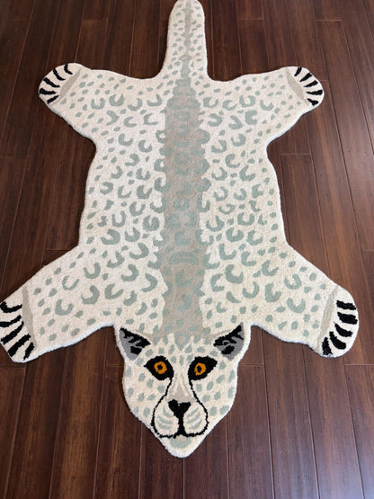 leopard rug  
hunting animal rug  
turkish wool rug  
3x5 wool rug  
handmade animal rug  
tufted turkish rug  
boho area carpet  
safari theme decor  
kids room animal rug  
leopard shaped rug  
modern turkish rug  
boho nursery rug  
handcrafted wool rug  
unique animal area rug  
jungle style carpet