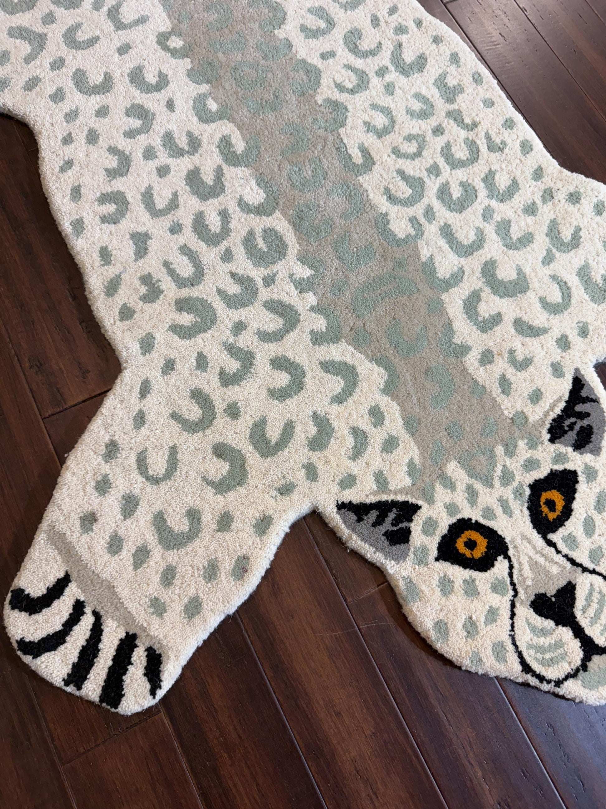leopard rug  
hunting animal rug  
turkish wool rug  
3x5 wool rug  
handmade animal rug  
tufted turkish rug  
boho area carpet  
safari theme decor  
kids room animal rug  
leopard shaped rug  
modern turkish rug  
boho nursery rug  
handcrafted wool rug  
unique animal area rug  
jungle style carpet