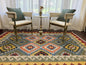 5x8 ft Handwoven Turkish Kilim Rug: Geometric Wool Flatweave Carpet