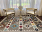 5x8 ft Anatolian Kilim Rug: Hand Knotted Scandinavian Geometric Wool Carpet