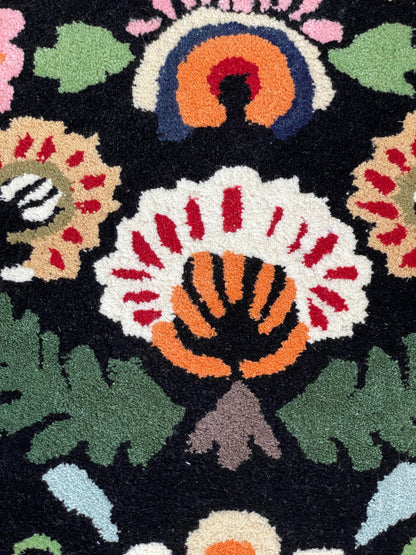 3x5 ft Handmade Wool Bear Rug: Tufted Nursery Decor