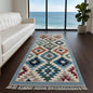 2x6 ft Handwoven Wool Kilim Runner Rug: Modern Anatolian Design