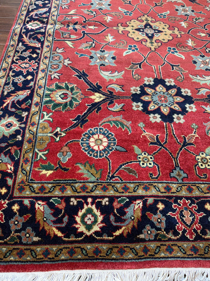 4x6 ft Mint Sarouk Rug: Hand Knotted Wool, Vegetable Dye