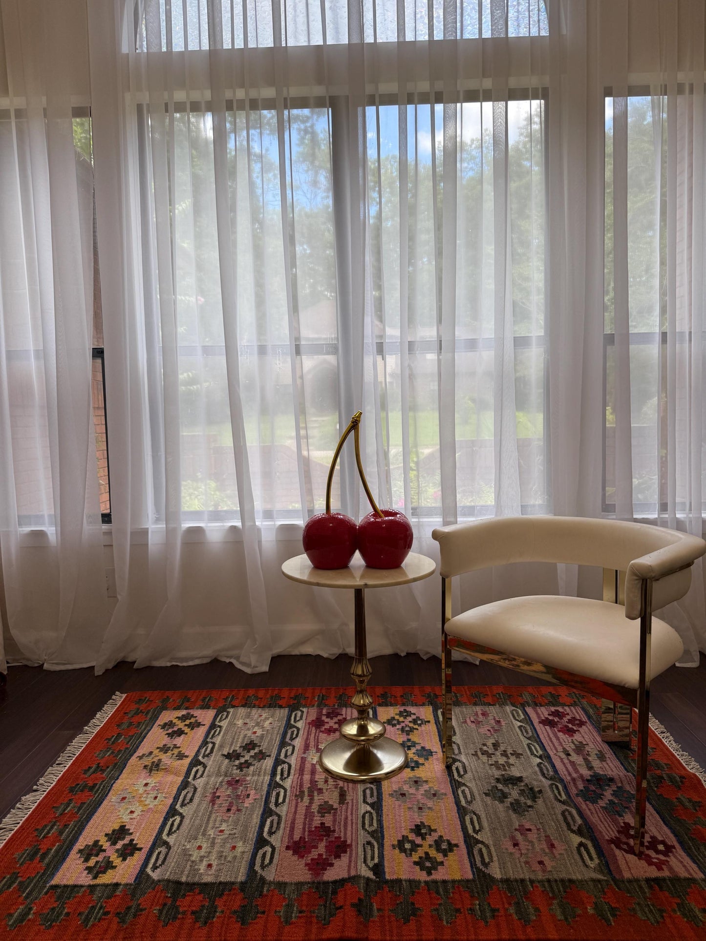 4x6 ft Scandinavian Kilim Rug: Handmade Wool Flat Weave